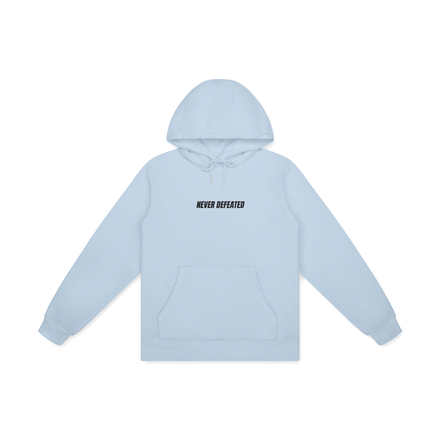 NEVER DEFEATED CLASSIC HOODIE 'VOLUME 1' BLUE