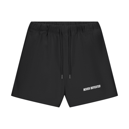 NEVER DEFEATED SHORTS 'VOLUME 1' BLACK