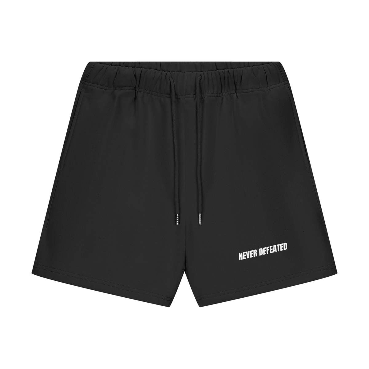 NEVER DEFEATED SHORTS ‘BLACK’