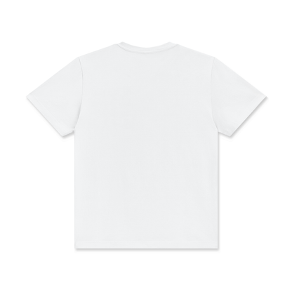 NEVER DEFEATED CLASSIC LOGO TEE ‘WHITE’