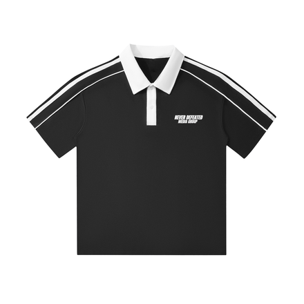 NEVER DEFEATED MEDIA COLLARED SHIRT